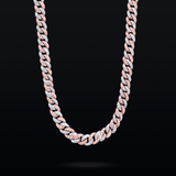 Iced Cuban link chain 5mm two-tone