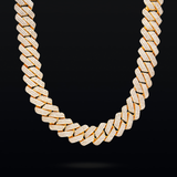 Prong link chain 19 mm gold