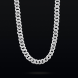 Iced Cuban link chain 5mm silver