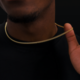 Cuban link Chain 3mm Gold