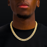 Iced Cuban link chain 12mm gold