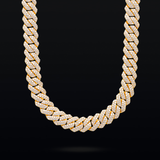 Prong link chain 12mm gold