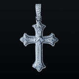 Moissanite Budded Cross Pendant