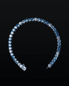 Moissanite 4mm Blue Tennis Bracelet