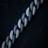 Moissanite 9mm Blue Cuban Bracelet