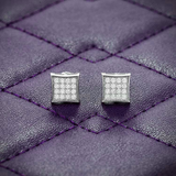 VVS 7MM Square Moissanite Stud Earrings Screw Back